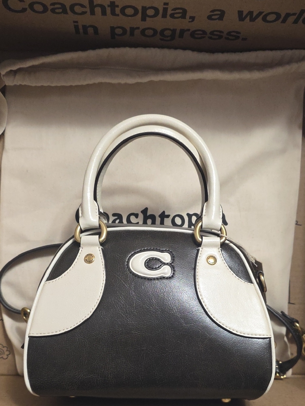 Coach Bowling Top Handle Bag (Charms And Hang Tag Not Included)